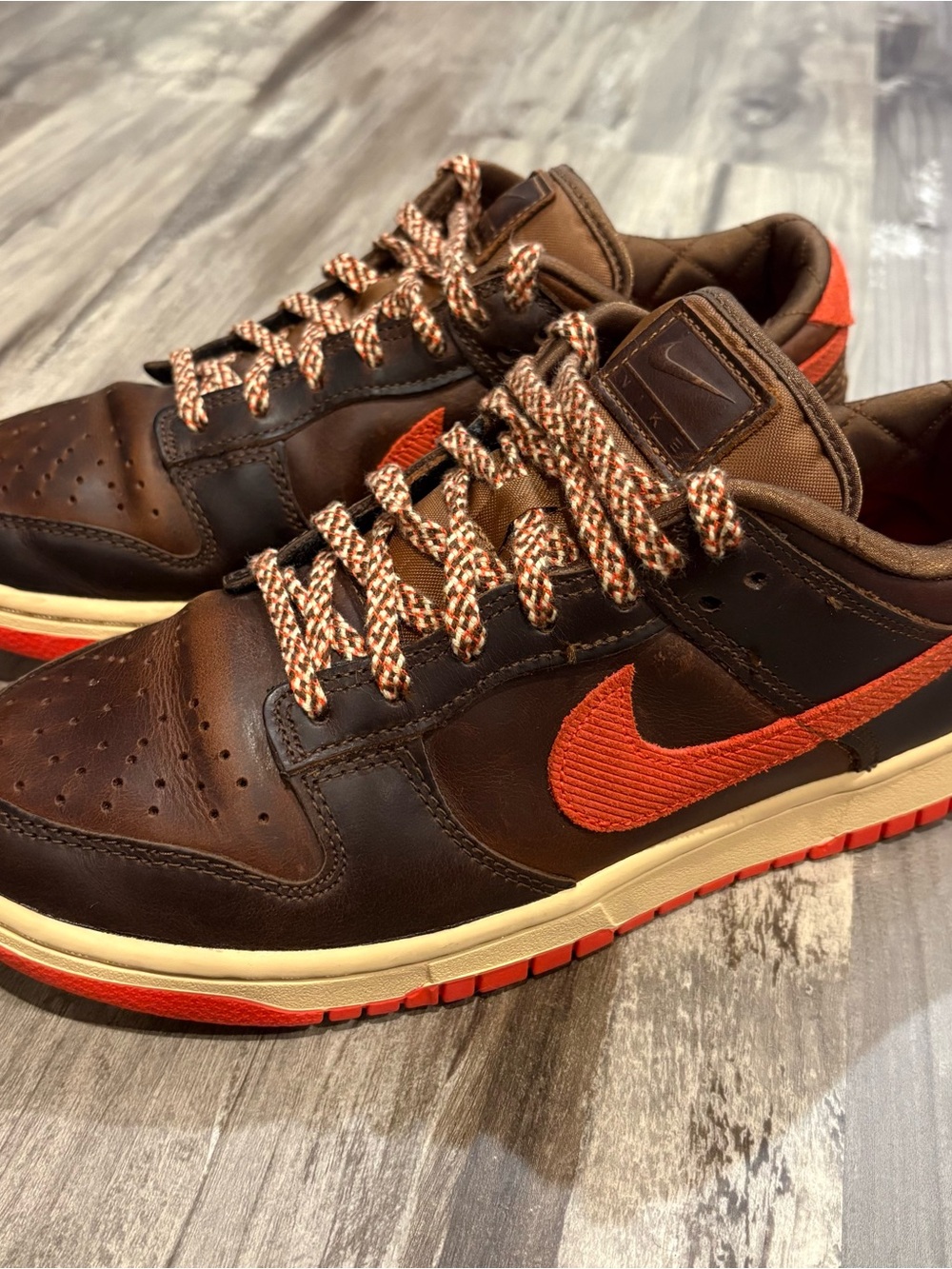Nike Dunk Low Retro Lt British Tan Picante Red Size 9 HQ3448-262